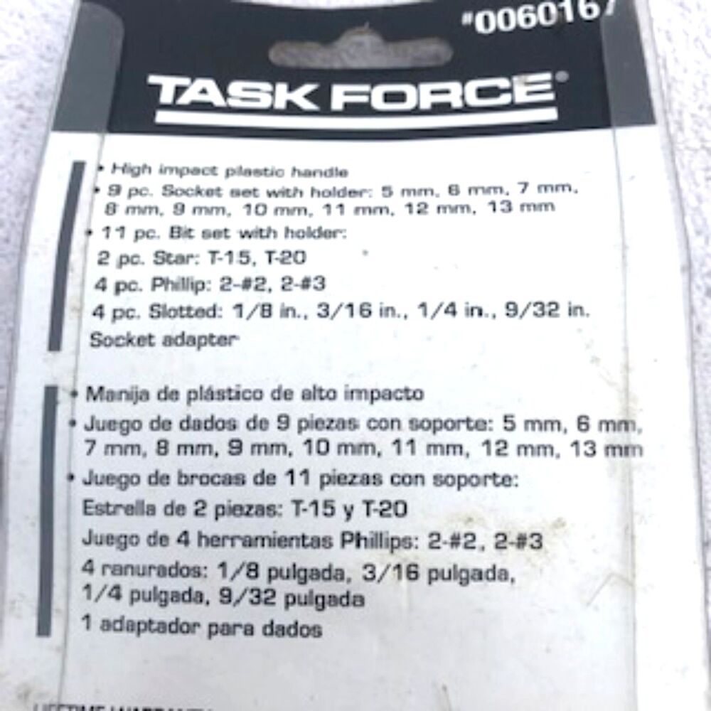 Tool Set . 21 Piece T-Bar Driver Assortment Set . Task Force . {2} Set Bundle - Picture 6 of 6